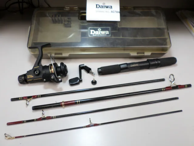 VINTAGE 80'S DAIWA AG750A graphite travel fishing kit, Diawa minispin  MSG-59S $48.00 - PicClick