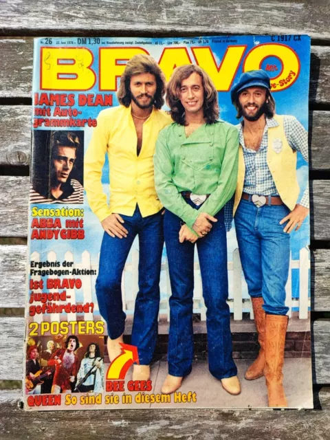 Bravo Nr. 26  22.06.1978 Bee Gees Runaways James Dean Roy Black Abba