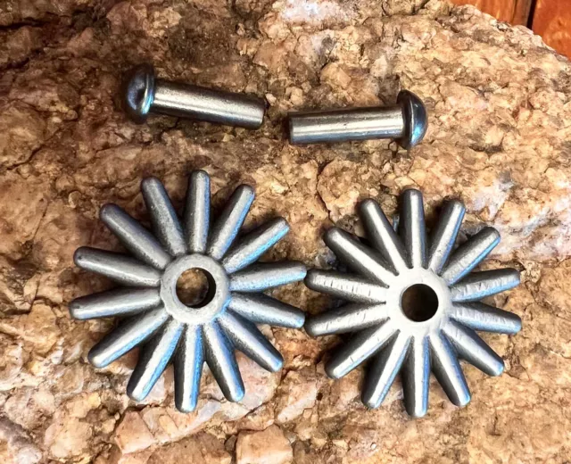 1 1/4" 14-Point COWBOY VAQUERO SPUR ROWELS & Pins