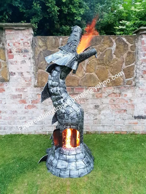 Dragon Wood Burner Log Fire Statue Gas Bottle Chimenea