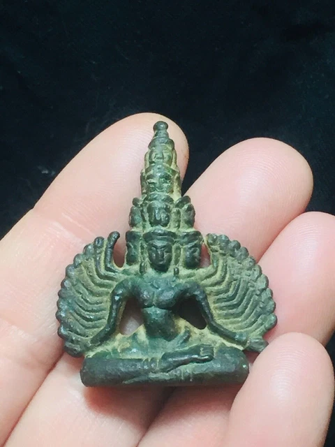Thai-Amulett Bronze Angkor Kambodscha Shiva Göttin Antike Buddha Khmer