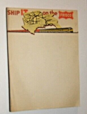 Ship It On The Frisco Railroad 1940's Full Note Pad Mid America Track Map
