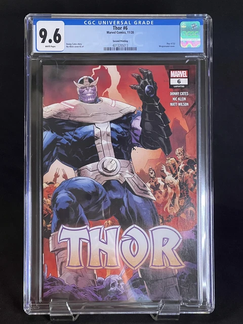 THOR #6 CGC (9.6)  2nd Print  Donny Cates Thanos  Wraparound Cover Marvel 2021