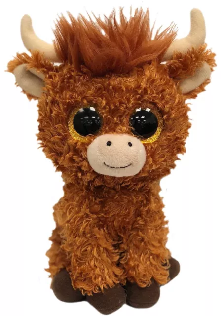 Official Ty Beanie Boo Angus Highland Cow  Reg 15Cm/6" Soft Toy 36659