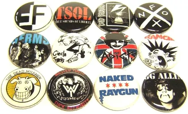 Huge Set 30 Punk Band 1 Pins Buttons Badges 80s Punk Skate