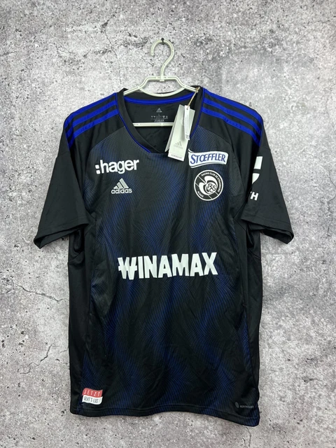 Maillot De Foot RC Strasbourg Keller 1992-1993 – Adidas Taille L, Manches Longues