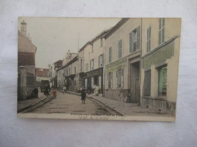 Cpa Val De Marne 94 Villiers Sur Marne Rue De Paris