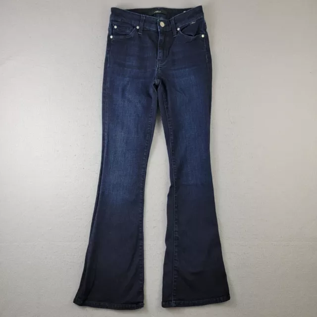 Mavi Jeans Womens 25 Flare High Rise Dark Wash Denim Stretch Sydney 25x31