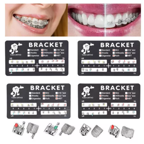 10*Dental Orthodontic Metal Brackets Braces Mini Roth MBT Slot.018/022 345 Hooks