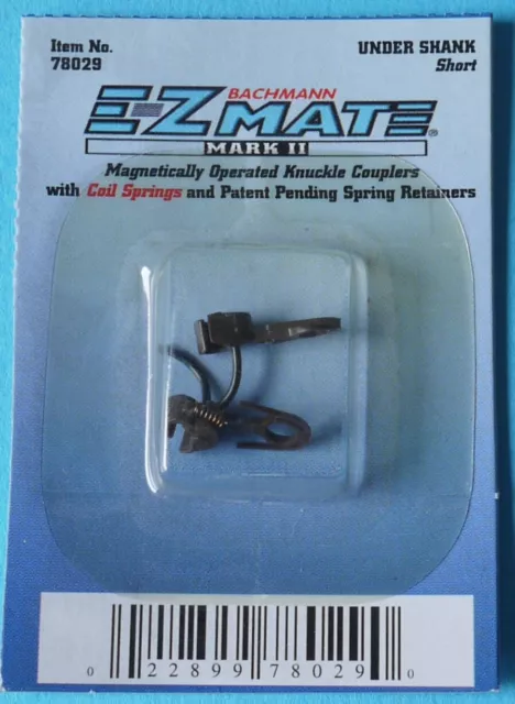 78029 Bachmann EZ Mate MkII Magnetic Knuckle Couplers Under Shank Short HO Gauge