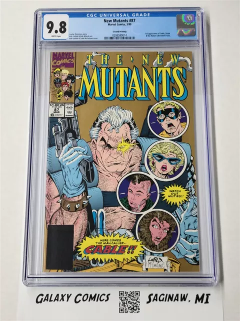 New Mutants #87 - CGC 9.8 - 2nd Print - 1st Appearance Cable - 1st Stryfe