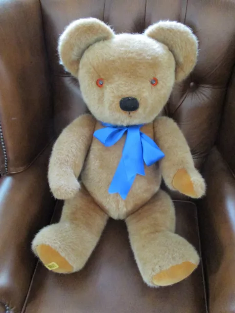 Vintage Large Merrythought Teddy Bear, Fully Jointed, Beige, 29", 74cm