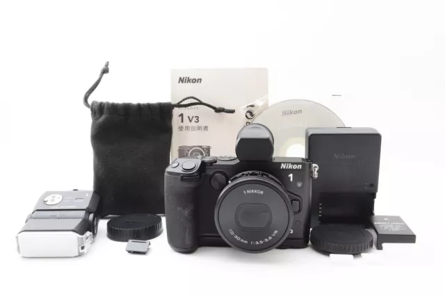 Nikon 1 V3 18.4MP Digital Camera Premium Kit 10-30mm Lens JP [Near Mint]#2001453