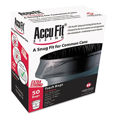 AccuFit LINER,55GAL,1.3MIL,BK H8053PK RC1  AccuFit H8053PK RC1 098241141064