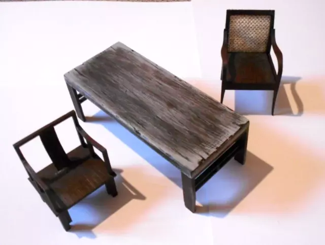 Dolls House Resin Table and Chairs Miniature