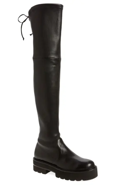 Stuart Weitzman Lowland Ultralift Womens Over the Knee Boot Black Leather US 7.5