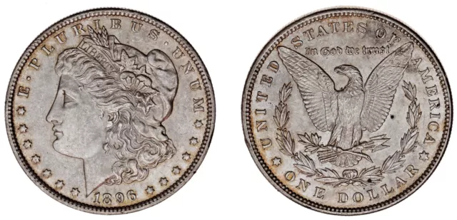 Silver Us Morgan Dollar - Dólar Morgan Plata Ee.uu. Philadelphia. 1896. Unc / Sc