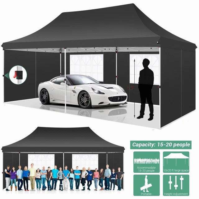 Pavillon 3x3/3x6m Wasserdicht Faltpavillon Pop Up Partyzelt Gartenzelt UV Schutz
