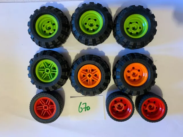 Pièces  Lego Lot De Roues Jantes Diverses