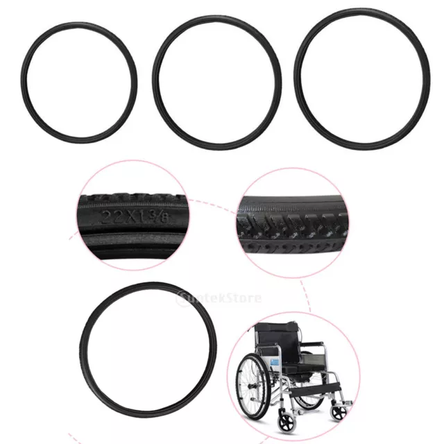 Black Solid Wheelchair Tyre .