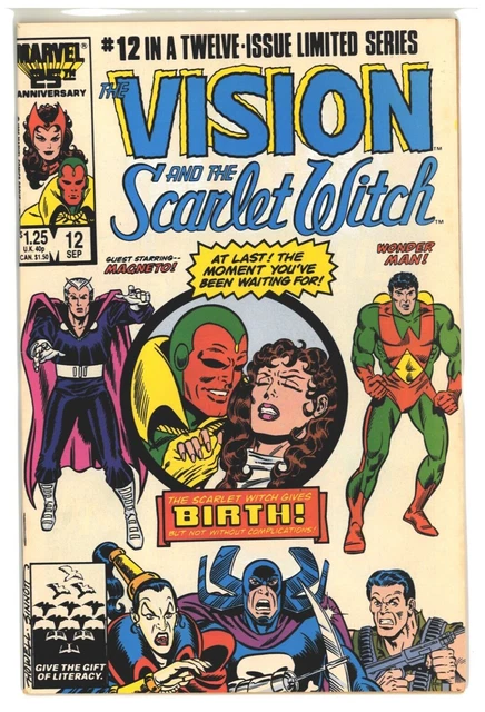 VISION AND THE SCARLET WITCH #12 (Marvel 1986) 1st App Billy/Wiccan ...