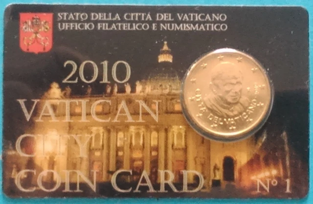 Coin Card / Piece 50 Cent Vatican 2010 Unc