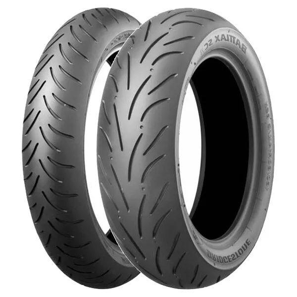 Paar Motorradreifen Bridgestone 100/80-14 48P + 80/90-14 40P Battlax Sc1