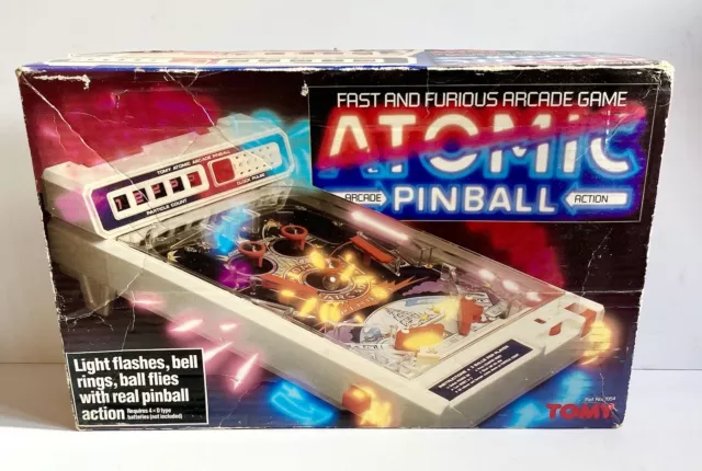 Tomy Atomic Arcade Pinball Game 1979 Boxed Retro / Vintage Toy Not Working