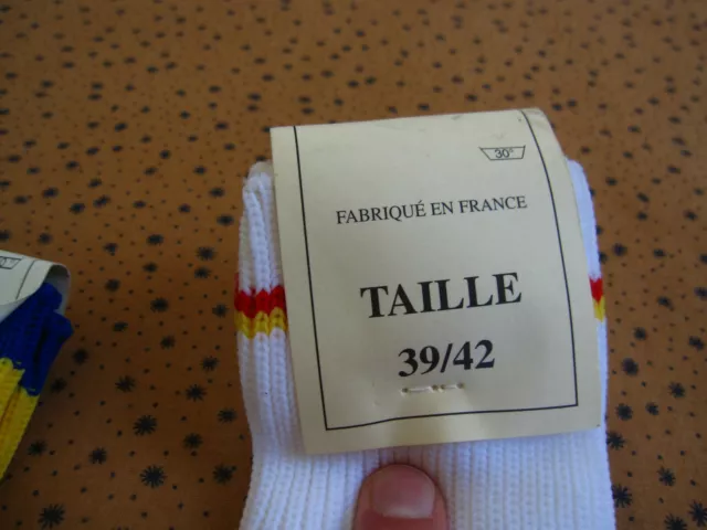 Lot 5 Paire de Chaussette Rugby vintage Made in France à rayure - 39 / 42 3