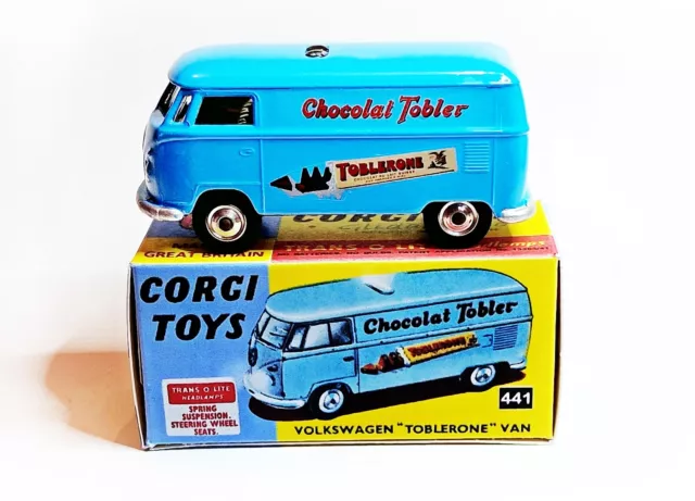 Corgi Toys Nr.  441 VW T1 Transporter "Toblerone"  inklusive Repro Box