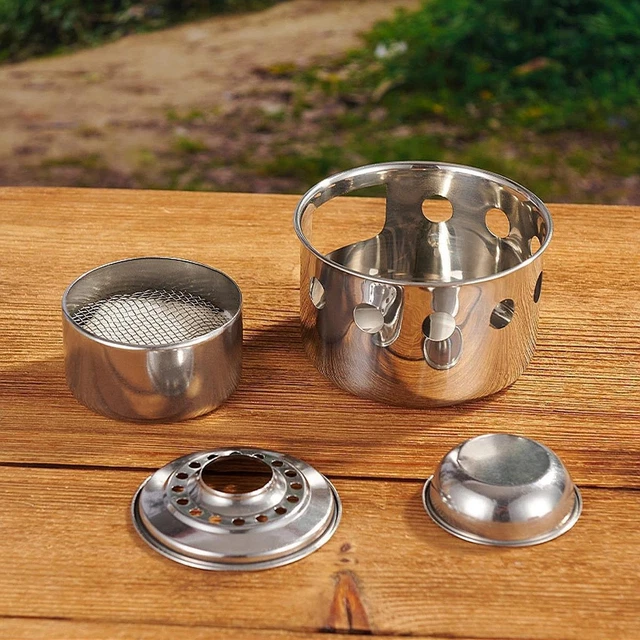 VINGVO brûleur à alcool Réchaud de pique-nique extérieur portable Mini