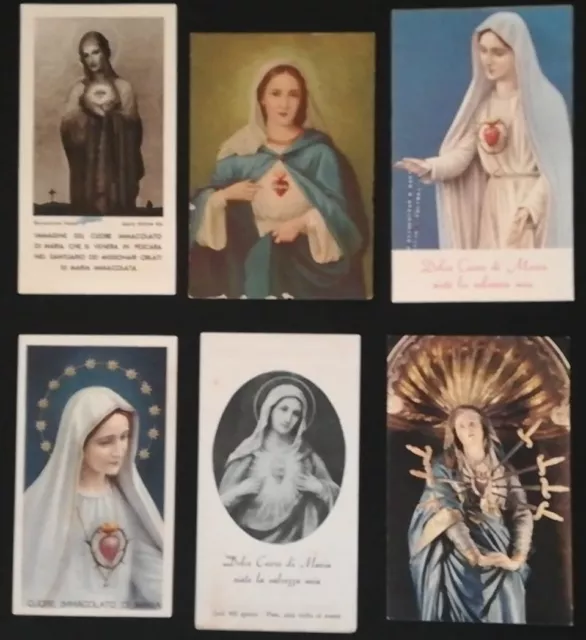 Lotto n.6 Santini Cuore di Maria diversi (5155-5160) Come da foto