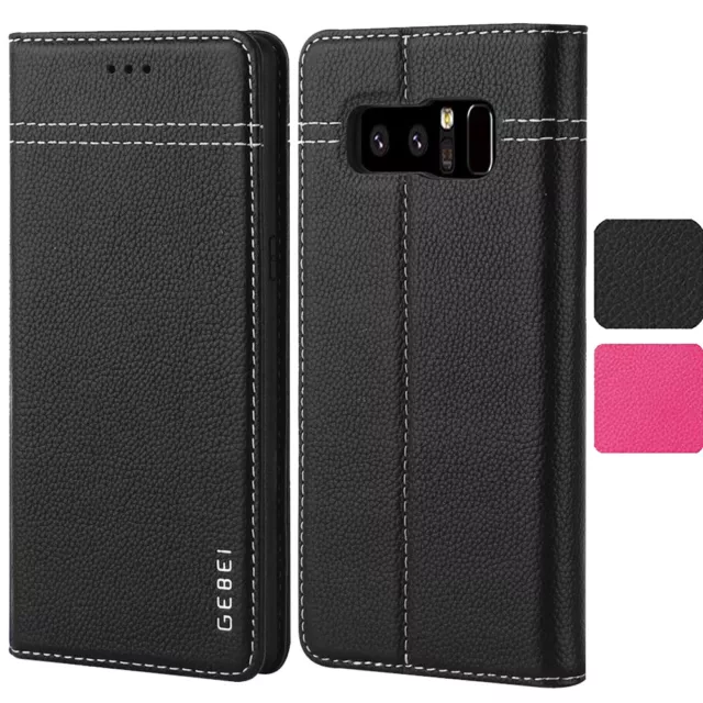 Lederhülle für Samsung Galaxy Note 8 Flip Case Handy Tasche Hülle Echt Leder