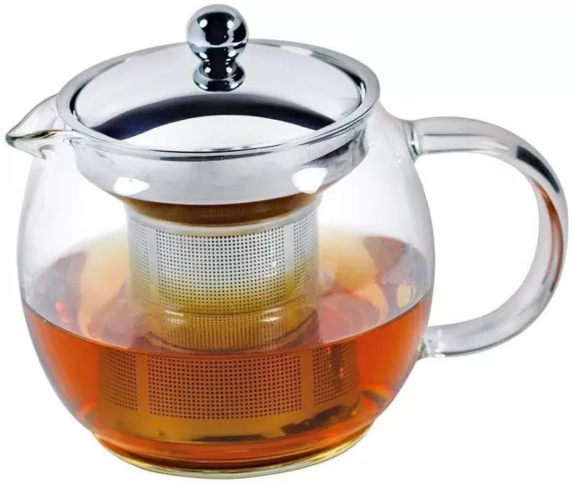 AVANTI CEYLON GLASS TEAPOT Stainless Steel Infuser Tea Pot 4 CUP 750ML