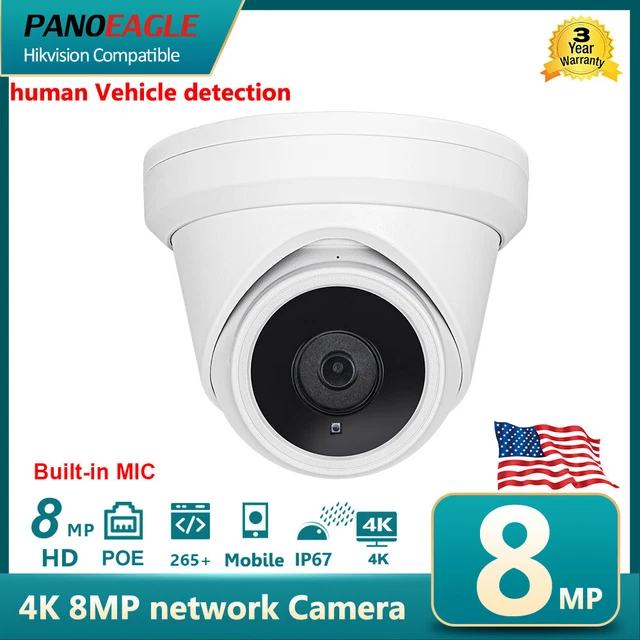 CAMÉRA IP 8 MÉGAP compatible 4K 8 mégapixels audio infrarouge intégré ...