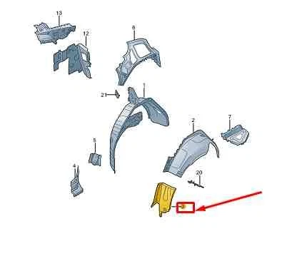 AUDI E-TRON GT Left Inner Wheel Arch Bracket 9J1809553Y NEW GENUINE £45