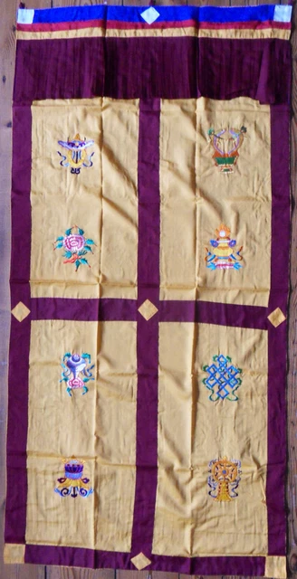 Türvorhang Glückssymbole Tibet Buddhismus ca. 1,80 m x 0,84 m