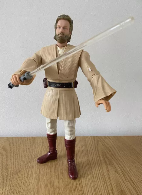 Hasbro Star Wars Obi-Wan Kenobi Attacco Dei Cloni Figura Elettronica 12" 2002