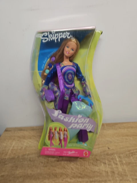VTG Barbie Teen Skipper Sister Of Barbie Fashion Party Mattel 29938 NIB NEW 2000
