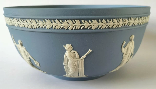 Wedgwood Azul Jasperware Cuenco Muse Y Apolo