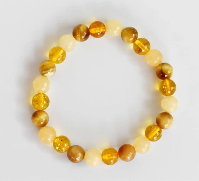 SOLAR PLEXUS Chakra Crystal Bracelet, Chakra Gemstone Bracelet, Grounding Stones