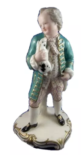 Antique 19thC Minton Porcelain Painted Parian Gentleman Figurine Figure English