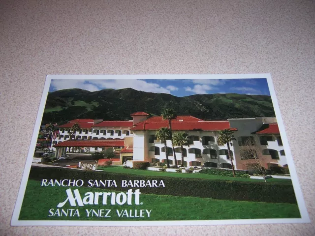 1980s RANCHO SANTA BARBARA MARRIOTT HOTEL SANTA YNEZ VALLEY CA. VTG POSTCARD