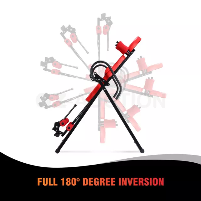 Genki Gravity Inversion Table Heavy Duty Foldable Back Stretcher Inverter Home 2