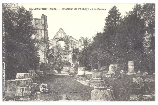 CPA 02 - LONGPONT (Aisne) - Intérieur de l'Abbaye - Les Ruines