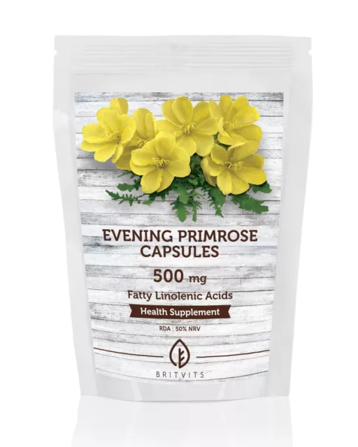 Evening Primrose Oil 500mg 7-30-60-90-120-180-250 Capsules UK