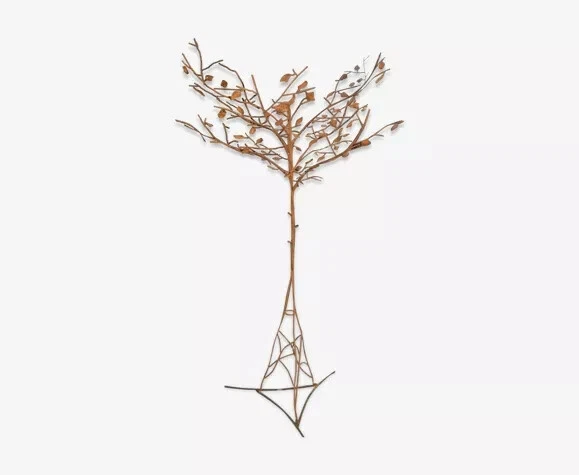 ARBRE DE VIE en fer forgé avec un oiseau / décoration de jardin EUR 395