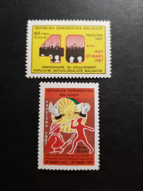 Stamp Madagascar Africa N°794/795 New Luxury MNH 1987