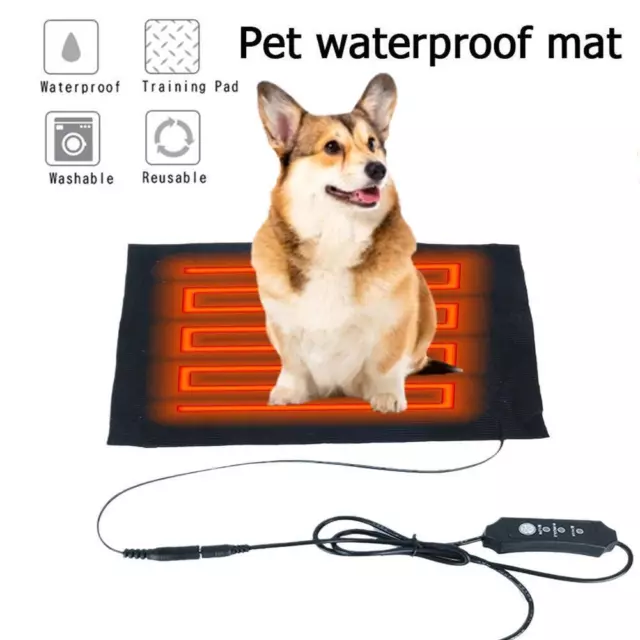 Calentador de cama para mascotas perro gato silla de oficina en casa alfombra 3 niveles almohadilla eléctrica USB A3Y9