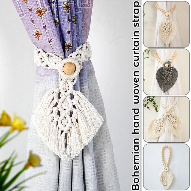 1pc Hand-woven Curtain Tassel Ropes Tie Backs Window Tieback Holder Holdbacks